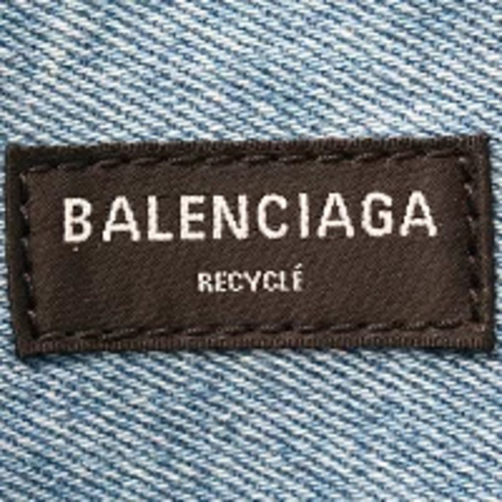 Balenciaga bag tote shoulder Barbes denim blue - Picture 9 of 10